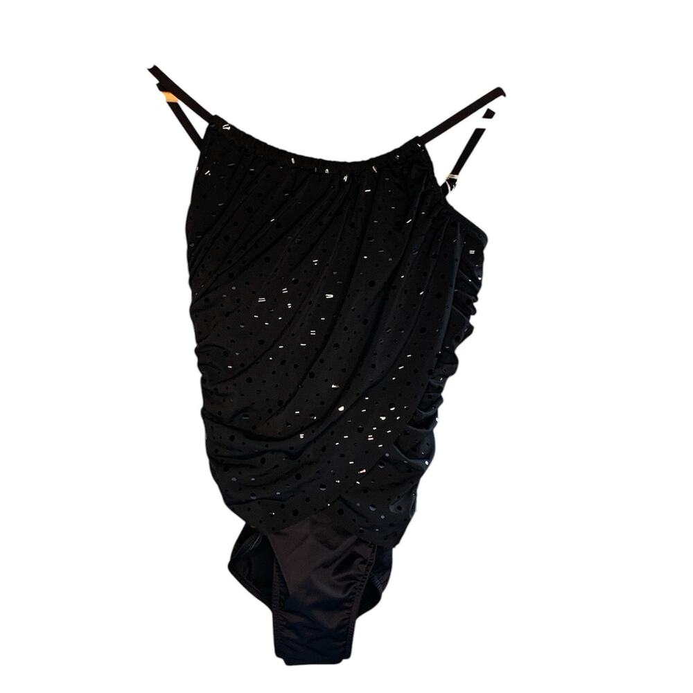 Magic Suit Miraclesuit Underwire Black Sz 10 Drape Style-Lisa Retail $150+ NWT